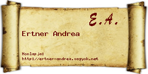 Ertner Andrea névjegykártya